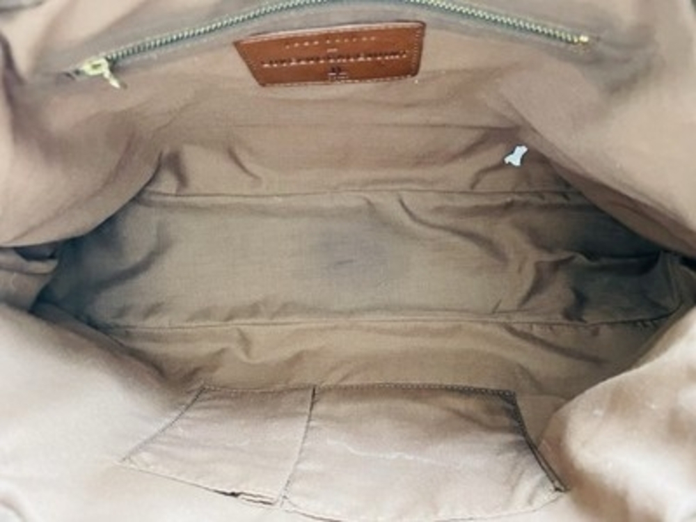 Vintage Jana Feifer Love Luggage Joint Genuine Leather Handbag 17"x4"x10" Brown - Picture 9 of 10